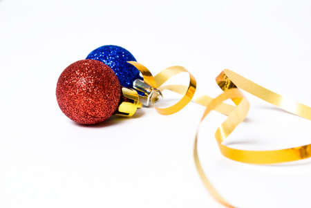 cristmas ball isolated on whiteの写真素材