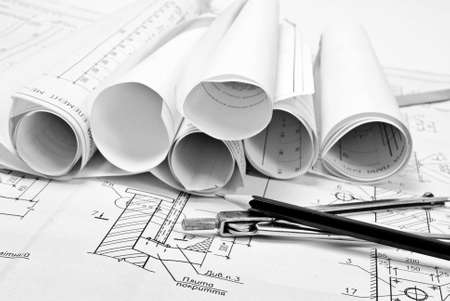 Drawing and various toolsの写真素材