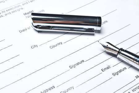 Business Contract and pen close up