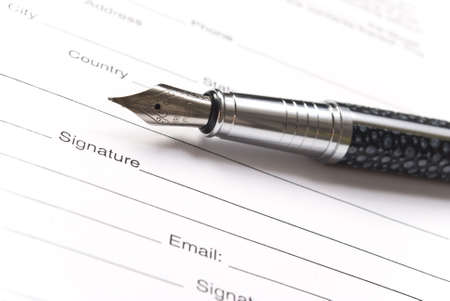 Business Contract and pen close up