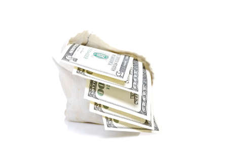  Bag, filled dollars.の写真素材