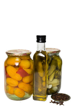olive oil and spiceの写真素材