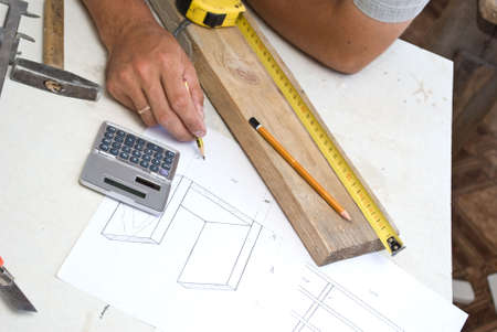 Drawing and various toolsの写真素材