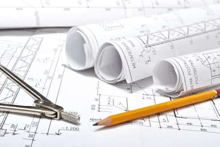 Drawing and various toolsの写真素材