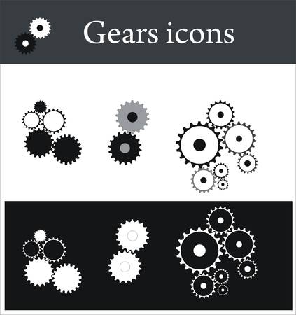 Gears iconsのイラスト素材