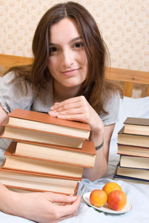Young smiling student woman. の写真素材