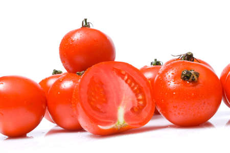 tomato on a white backgroundの写真素材