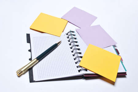 Close up noutbook and pen の写真素材