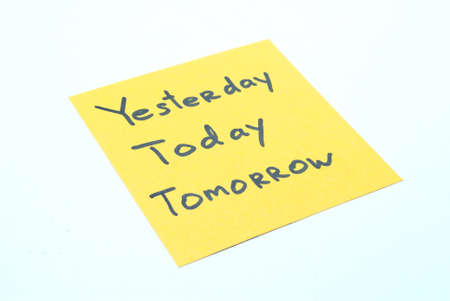 yellow notes stickerの写真素材