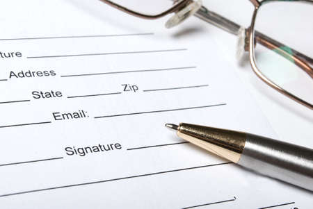  Business Contract and pen close upの写真素材
