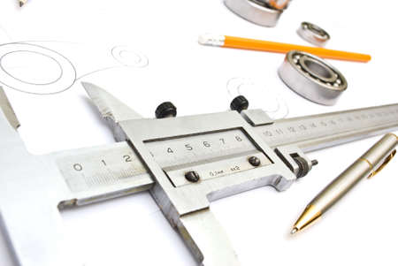 Drawing and various toolsの写真素材