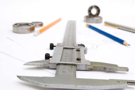 Drawing and various toolsの写真素材