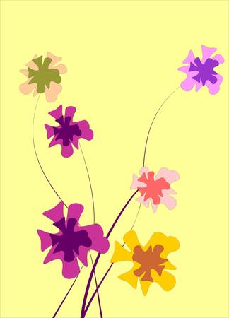 Floral cardのイラスト素材
