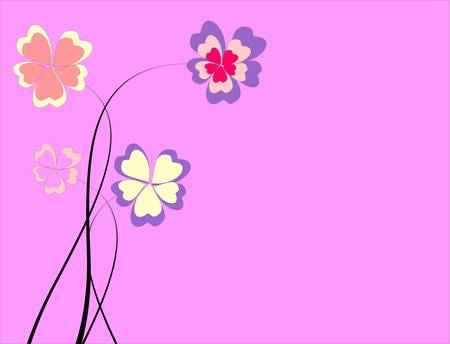 Floral cardのイラスト素材