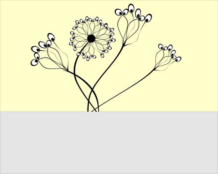 Floral cardのイラスト素材