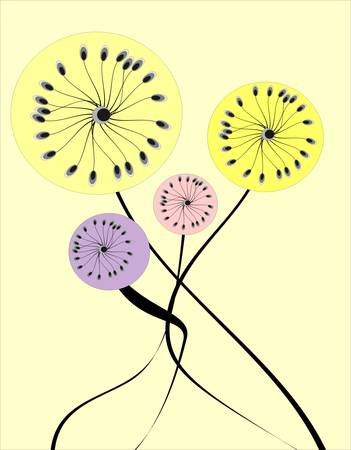 Floral cardのイラスト素材