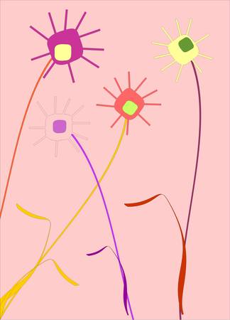 Floral cardのイラスト素材
