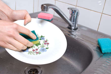  wash the dishesの写真素材