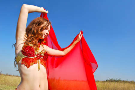  Attractive girl dances east danceの写真素材