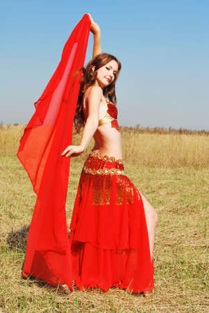  Attractive girl dances east danceの写真素材