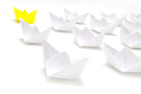 Paper boatsの写真素材