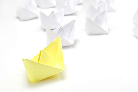 Paper boatsの写真素材