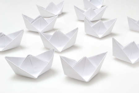 Paper boatsの写真素材