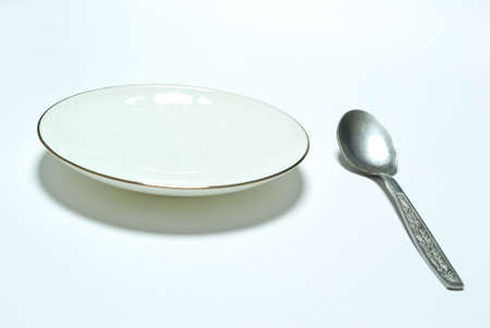 spoon and plateの写真素材