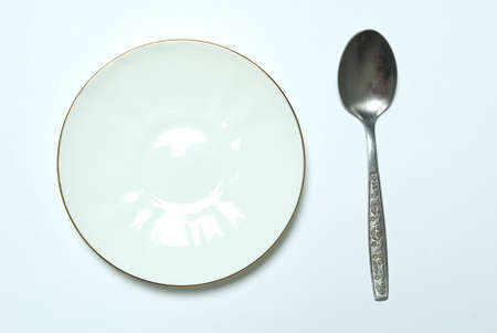spoon and plateの写真素材