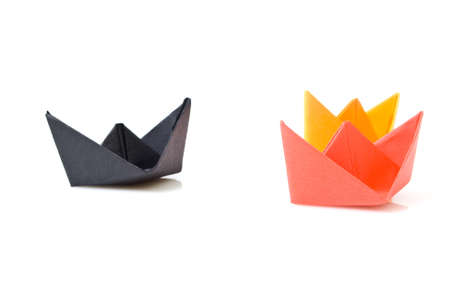 Paper boatsの写真素材