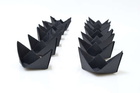 Paper boatsの写真素材
