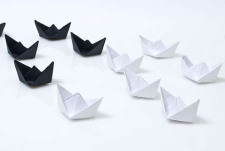 Paper boatsの写真素材