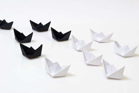 Paper boatsの写真素材