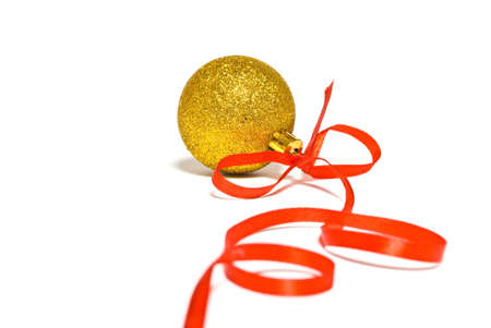 cristmas ball isolated on whiteの写真素材