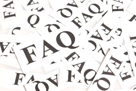  Frequently Asked Questionsの写真素材