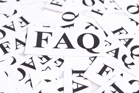 Frequently Asked Questionsの写真素材