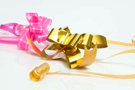 bows on white backgroundの写真素材