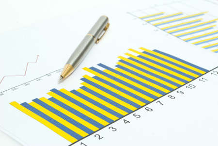  Analysis of business graphs.の写真素材