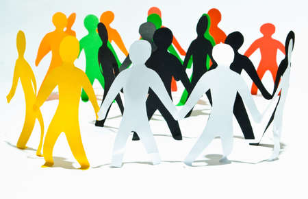 community of people holding on handsの写真素材
