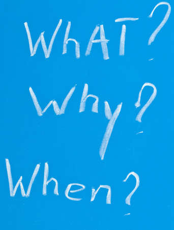 What,when,who?の写真素材