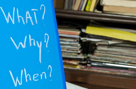 What,why,when?の写真素材