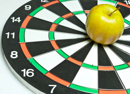 target with appleの写真素材