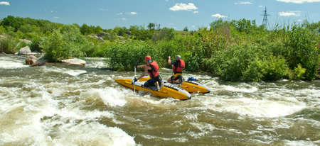 Kayaking. Rafting.の写真素材