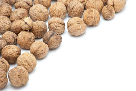 Walnuts in closeupの写真素材