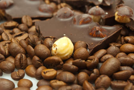 Delicious close-up of chocolateの写真素材