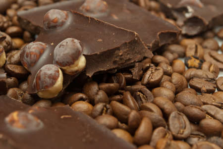 Delicious close-up of chocolateの写真素材
