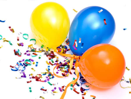 ballons and confettiの写真素材