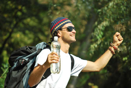 Happy young manの写真素材