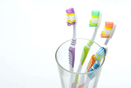 Colourful toothbrushes