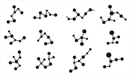 Molecule iconsのイラスト素材